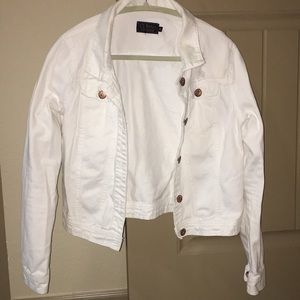 White jean jacket